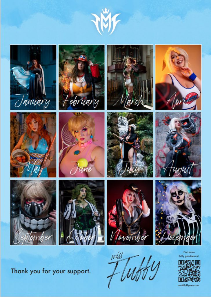 A3 – Cosplay Calendar 2022 – Last Stock! Reprinted for 2024